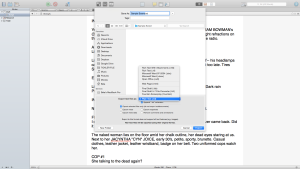 Export script as txt file - Convert plain text to script format in Scrivener