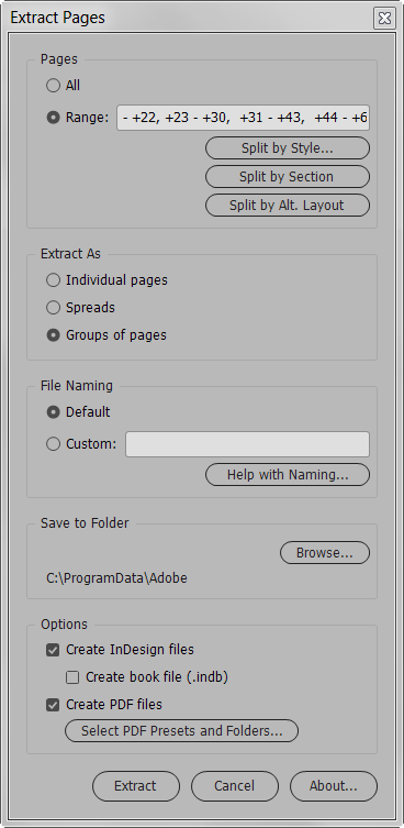 Extract one or several Pages from your actual Script - How to Extract and Join Script Pages with FADE IN
